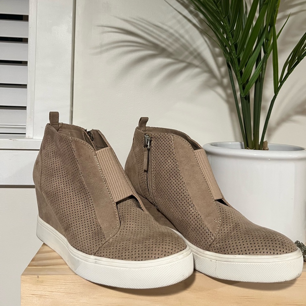 MIA Tan Slip-On Sneakers with Canvas Upper